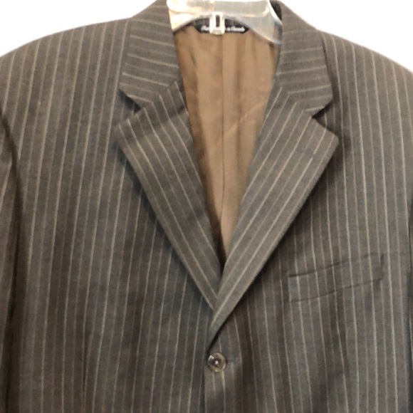 Paul Dione suit jacket Men's 45 R 100% wool sport coat formal blazer pinstripe - Picture 2 of 14